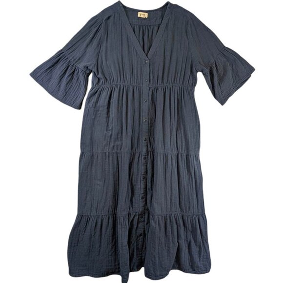 Pact Navy Midi Dress - Picture 1 of 12